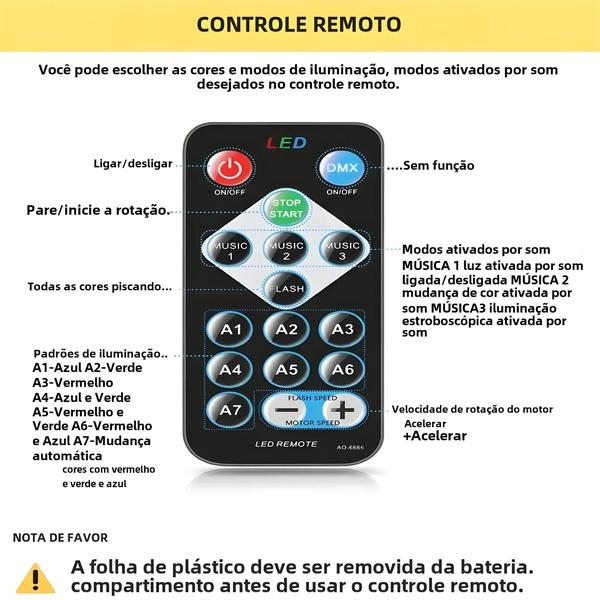 Imagem de Lâmpada de Bola de Discoteca com Controle Remoto - Ideal para Festas e Decoração de Ambientes