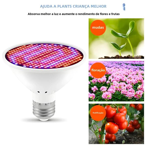 Imagem de Lâmpada de Crescimento LED Espectro Completo para Plantas - Ideal para Hidroponia e Cultivo Indoor