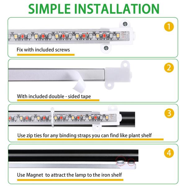 Imagem de Lâmpada de crescimento RWNTAO Two Strip Full Spectrum LED de 13 polegadas