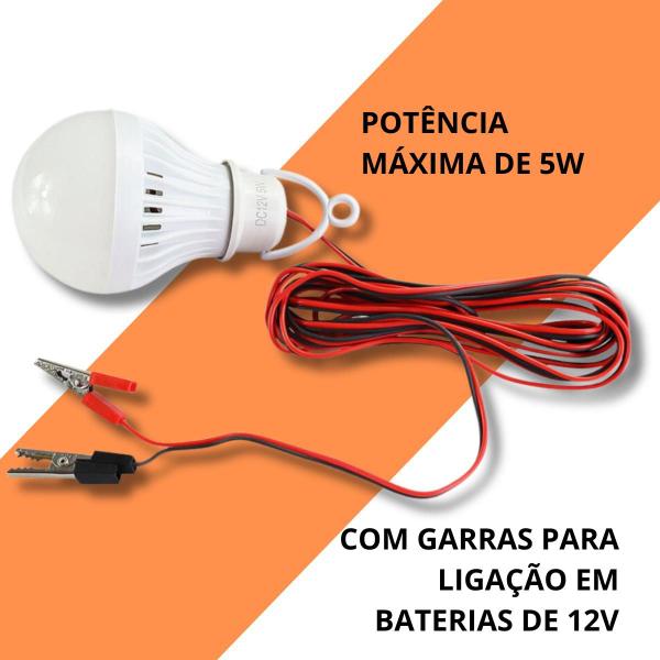 Imagem de Lâmpada de Emergência 12V com LEDs - Iluminação Instantânea para Carro, Camping e Emergências