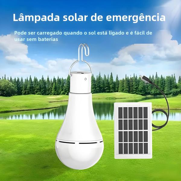 Imagem de Lâmpada de Emergência Solar e USB à Prova d'Água para Camping