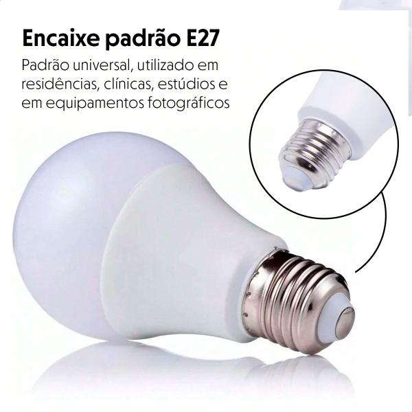 Lâmpada de LED 18W para Iluminação Fotográfica - T-Photo Imagem de Lâmpada de LED 18W para Iluminação Fotográfica