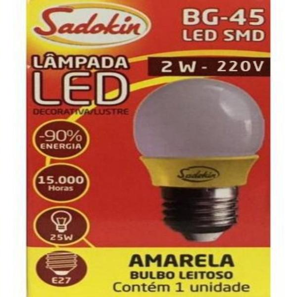 Imagem de Lâmpada De Led Bolinha 2w 110v Amarela - Sadokin