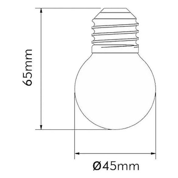 Imagem de Lâmpada de Led Bolinha 3W G45 Azul Kian