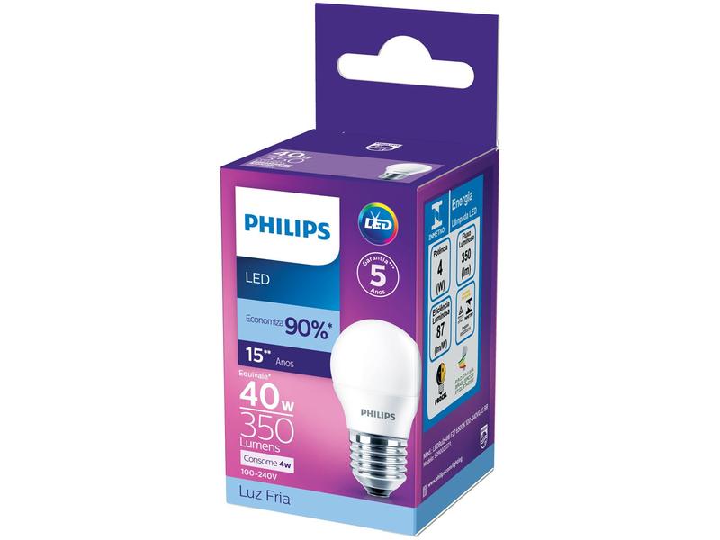 Imagem de Lâmpada de LED Bolinha Philips E27 Branca 4W