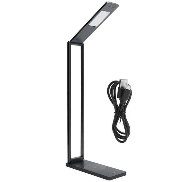 Imagem de Lâmpada de led brilho Lâmpada de alumínio Ajustável Lâmpada de mesa de liga de alumínio com porta de carregamento USB Lâmpadas de Mesa