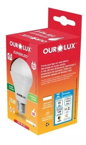 Imagem de Lâmpada De Led Bulbo 15w Branco Frio 6500k - Ourolux