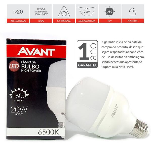 Imagem de Lâmpada De Led Bulbo 20w E27 Branco Frio 6500k Avant