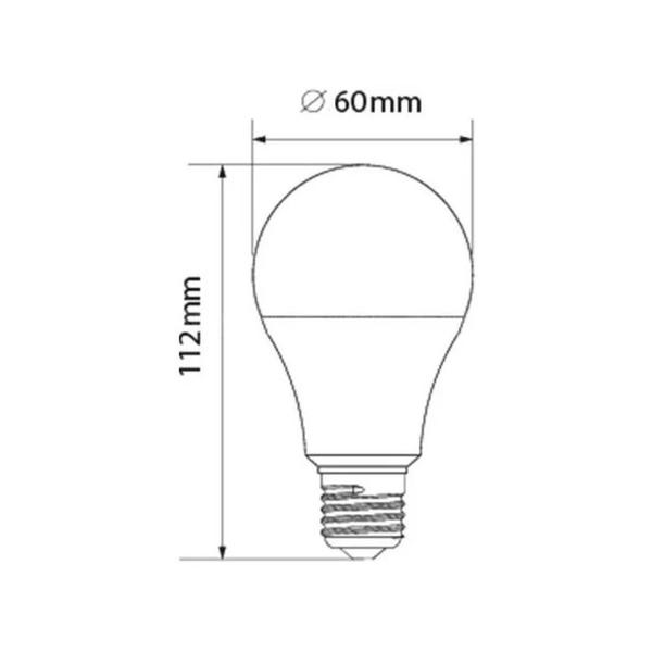 Imagem de Lâmpada de LED Bulbo Luz Branca 12W 6.500k Bivolt - Kian