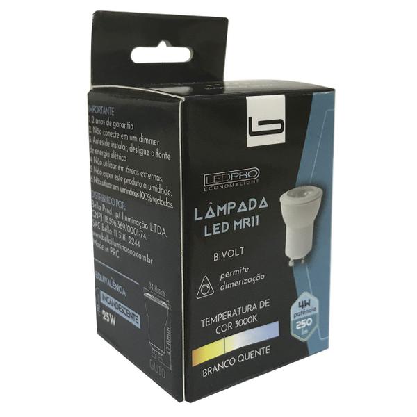 Imagem de Lâmpada de Led Mini Dicroica 4W 3000K Dimerizavel Bivolt - LEDPRO - LP215C