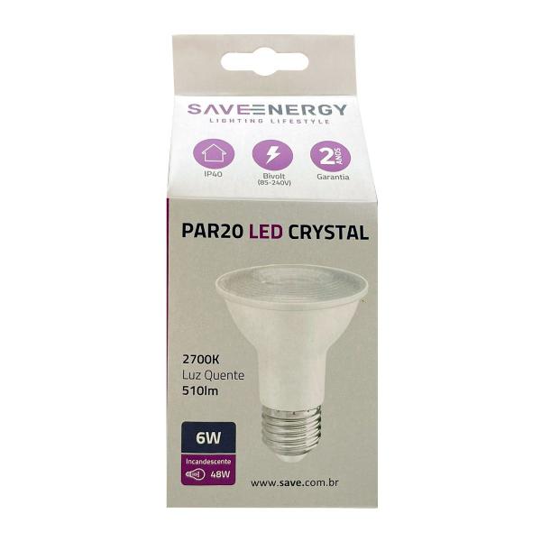 Imagem de Lâmpada de Led PAR20 6W 2700K 36 E27 Bivolt - Save Energy - SE-110.3196