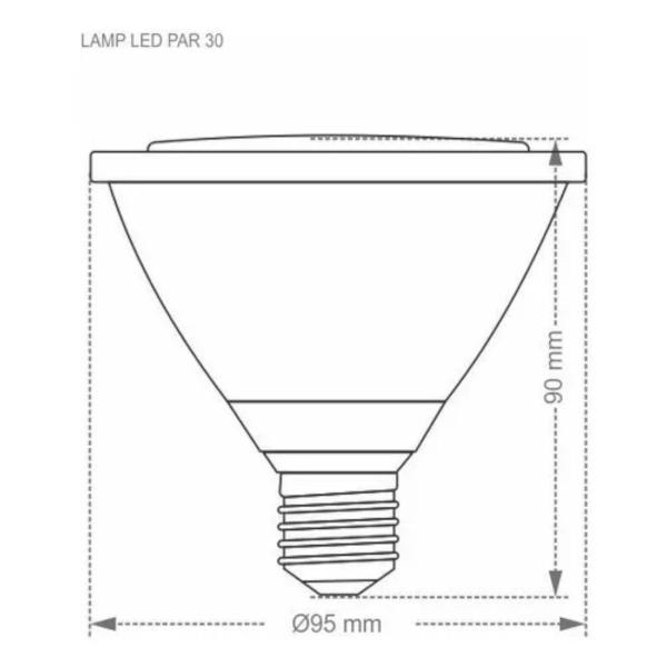 Imagem de Lâmpada De Led Par30 9,9w 2700k Ip65 E27 Bivolt Taschibra