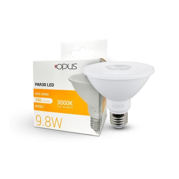 Imagem de Lâmpada De Led Par30 Luz Quente 3000K 700Lm Bivolt 9.8W Opus