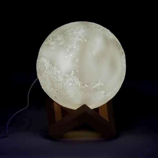 Imagem de Lâmpada De Lua Lunar Ar Humidificador Do Ar 3D Do Led Uso