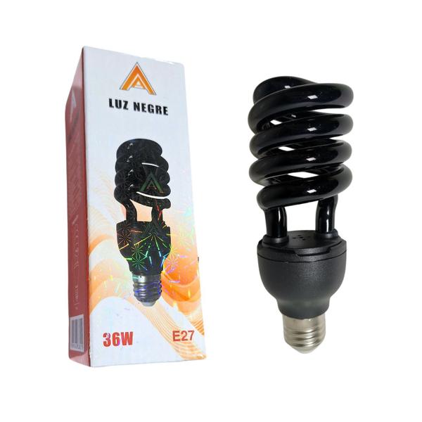 Imagem de Lâmpada de luz negra espiral 36w 110v e27 efeito neon - aaa top