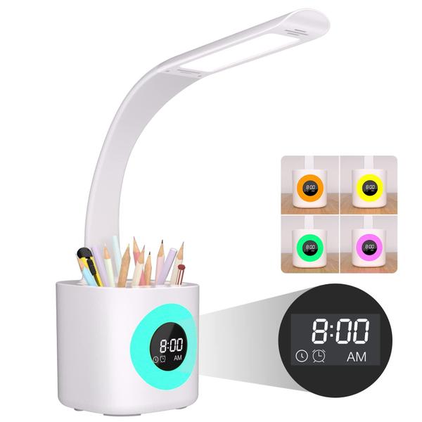 Imagem de Lâmpada de mesa Hokone LED 10W com suporte de caneta regulável com USB