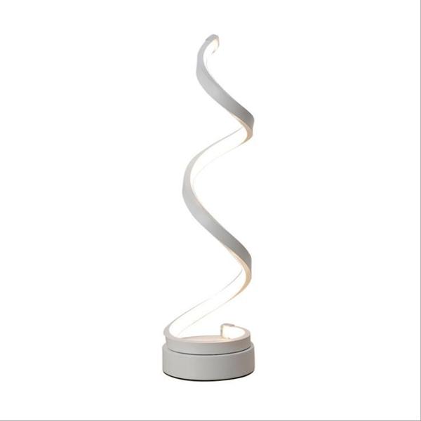 Imagem de Lâmpada de mesa LED espiral moderna Smart Dimmable Curvmable Led Desk Lamp Contemporary Minimalist Design Light Acrilic LED Lâmpada de modelagem Lâmpadas de mesa LED