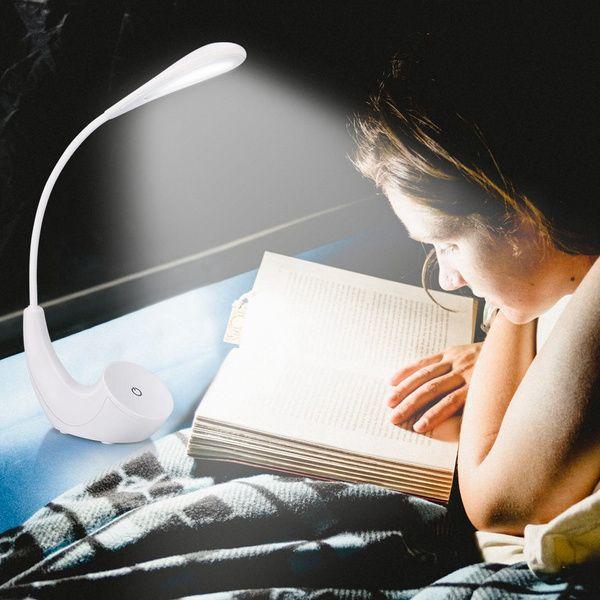 Imagem de Lâmpada de mesa LED, leitura de livros, luzes de cabeceira