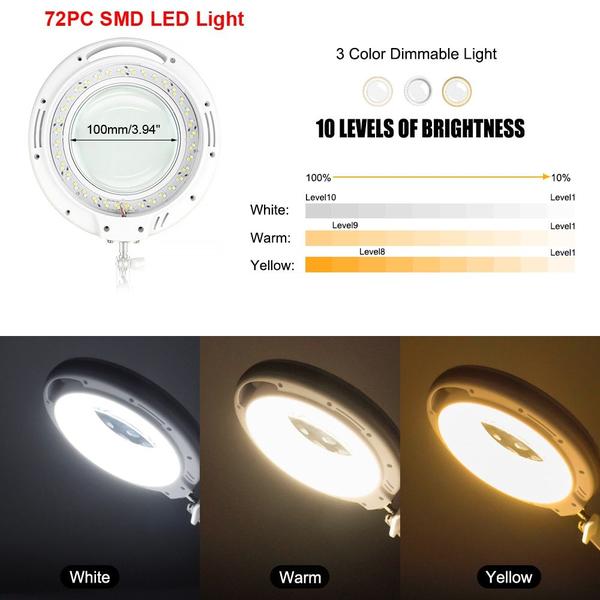 Imagem de Lâmpada de mesa USB 5X Magnifier Lâmpada de lupa LED para