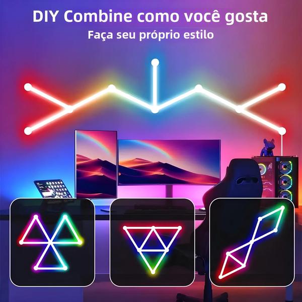 Imagem de Lâmpada de Parede LED RGB WiFi Inteligente - Controle via App, Sincronização Musical e Backlight para TV