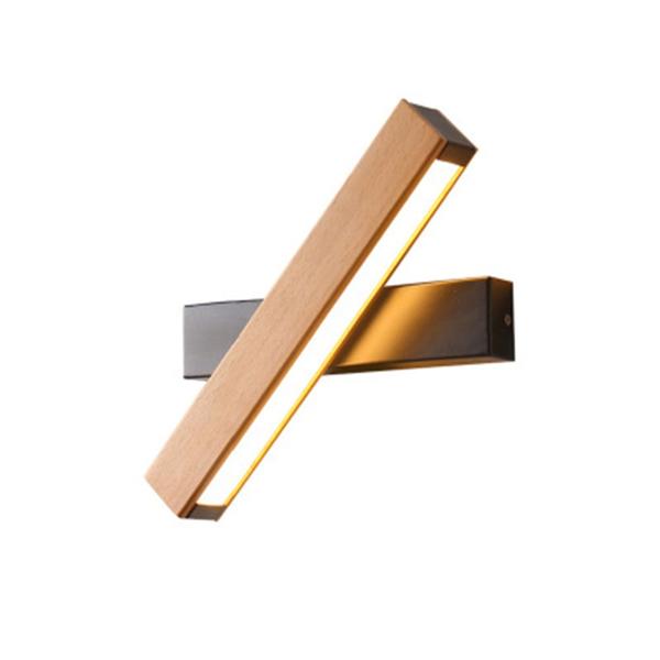 Imagem de Lâmpada de parede Wokex Bedside Wood Rotation 4W LED acrílico (preto)