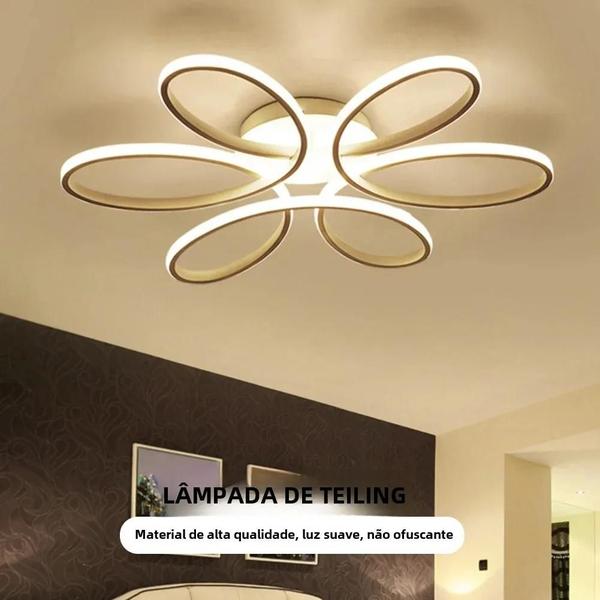 Imagem de Lâmpada de Teto LED Moderna - Ideal para Quarto, Sala, Cozinha e Escritório