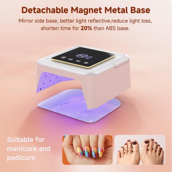 Lâmpada de unhas UV Meremit 108W sem fio com 36 esferas e modos de 4 temporizadores Imagem de Lâmpada de unhas UV Meremit 108W sem fio com 36 esferas e modos de 4 temporizadores