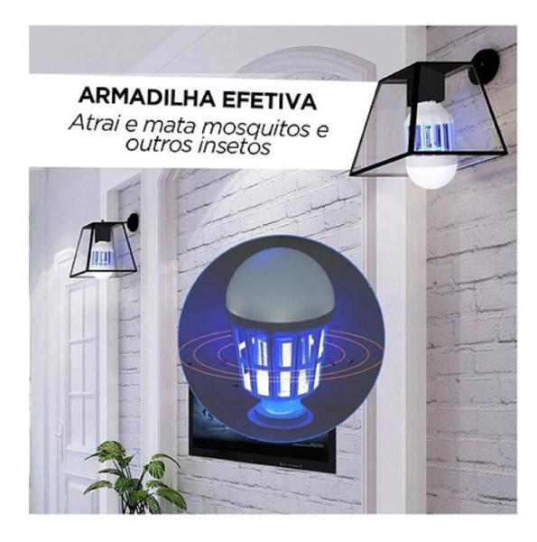 Imagem de Lampada Espanta Mosquito Insetos 220V Com Luz De Led 3500 K