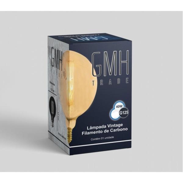 Imagem de Lampada filamento carbono retro vintage g125 40w 110v gmh