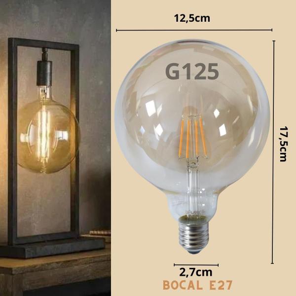 Imagem de Lâmpada Filamento LED 4w Bulbo Retro Âmbar St64 G45 G80 G95 G125 A60 T30