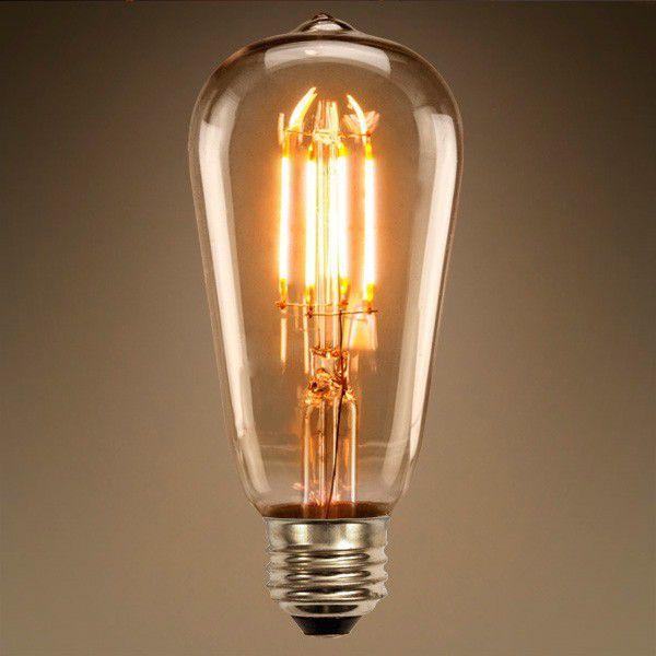 Imagem de Lâmpada Filamento Led 4w ST64 Vintage Branco Quente Bivolt