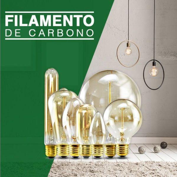 Imagem de Lampada Filamento Led Retro Tubo 2w Amarela Bivolt E27 Avant