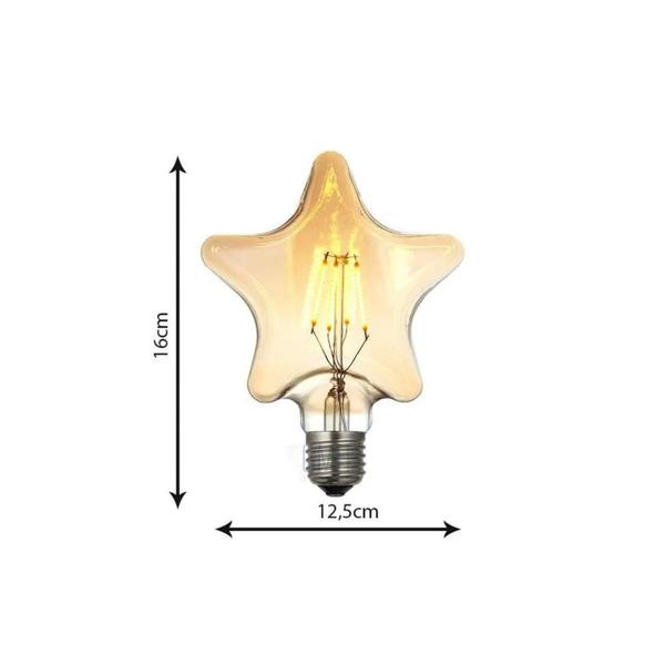 Imagem de Lâmpada filamento vintage star squirrel cage 4w biv gmh