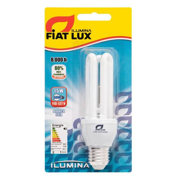 Imagem de Lâmpada Fluorescente 3U 15Watts 127V Branca Ilumina Fiat Lux