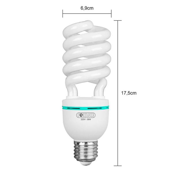 Imagem de Lâmpada fluorescente compacta espiral 36w 220v foxlux 220v