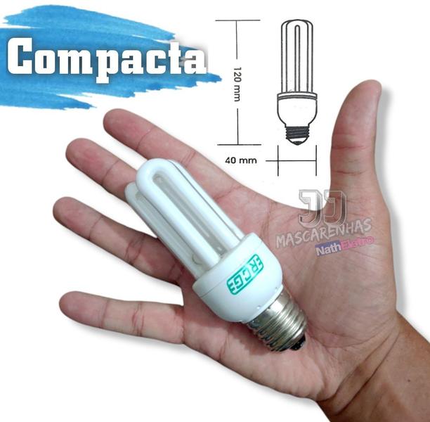 Imagem de Lampada Fluorescente Rcg Luz Amarel Nova 127v 10w 2700k 03un