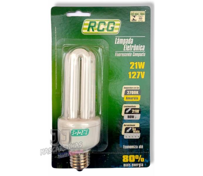 Imagem de Lampada Fluorescente Rcg Luz Amarel Nova 127v 21w 2700k 10un