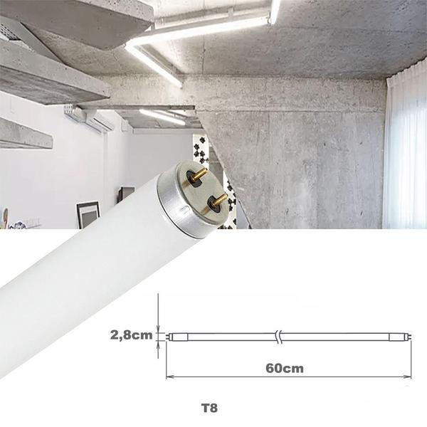 Imagem de Lampada Fluorescente Tubular T8 18w 6400K Frio G13 60cm