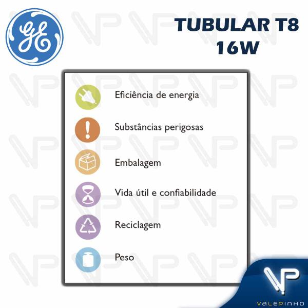 Imagem de Lâmpada fluorescente tubular t8 ge 16w 4100k(branco neutro)g13