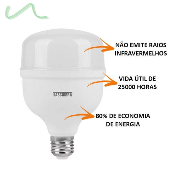 Imagem de Lâmpada Forte High Led Tkl 270 E27 50w 6500K Taschibra 10 Un