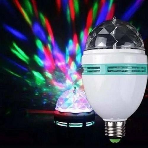 Imagem de Lampada Globo De Luz Led Rgb Giratória Bola Maluca Festa C/2