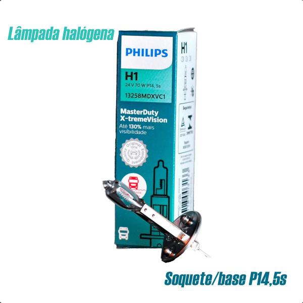 Imagem de Lâmpada H1 Philips MasterDuty X-tremeVision 24V 13258MDXVC1