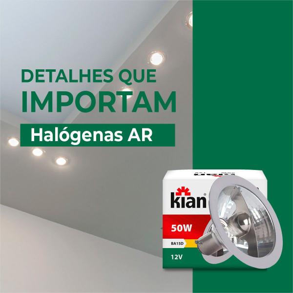 Imagem de Lâmpada Halogena Ar70 50w 12v 3000k Kian Kit C/ 10