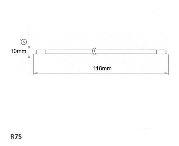 Imagem de Lâmpada Halógena Palito 300W 220V 118Mm R7S