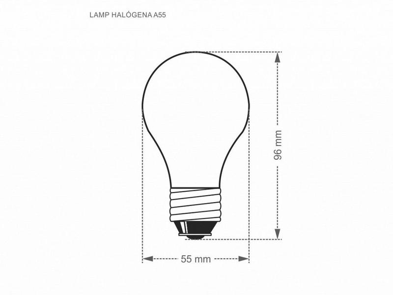 Imagem de  Lâmpada Incandescente A55 Churrasqueira Estufa Antiga Halógena 100w 2700k 