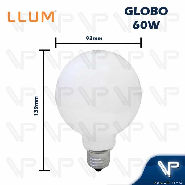 Imagem de Lâmpada incandescente globo g95 60w 220v 2800k(branco quente)e27 dimerizavél