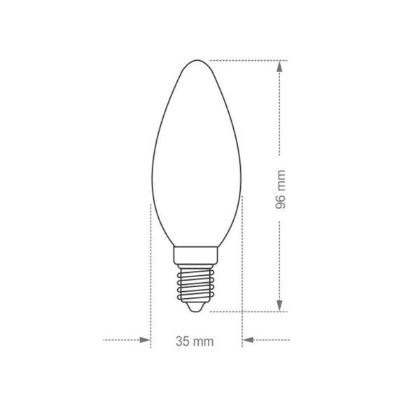 Imagem de Lâmpada Incandescente Taschibra Vela Leitosa 25W E14