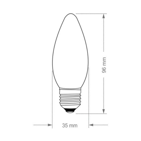 Imagem de Lâmpada Incandescente Taschibra Vela Leitosa 25W E27