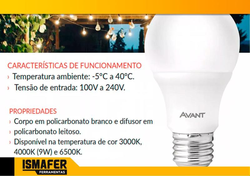 Imagem de Lâmpada LED 15W 6500K Branco Frio E27 Bivolt Casa Comércio Avant