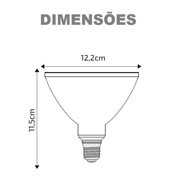 Imagem de Lâmpada Led 18w Par38 Bivolt Luz Branca Morna 3000k Mbled